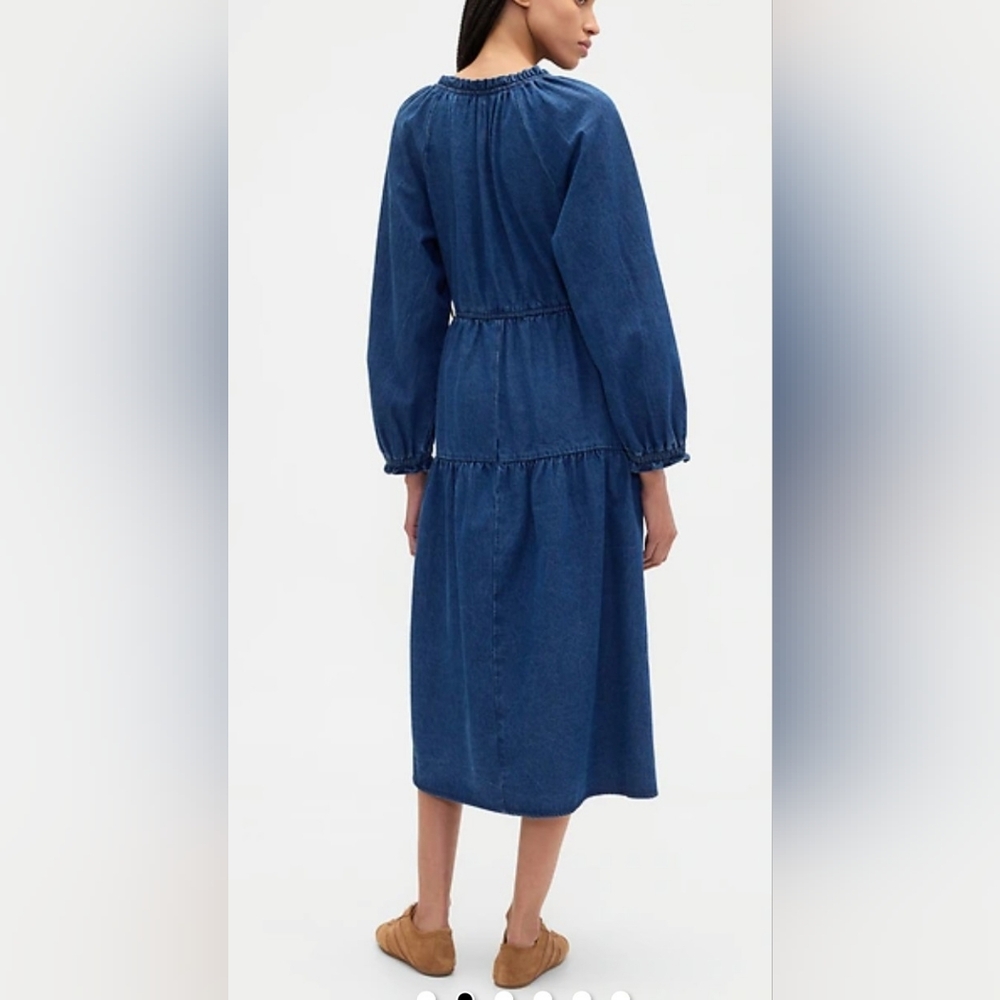 Gap Tiered Denim Midi Dress - Picture 5 of 10